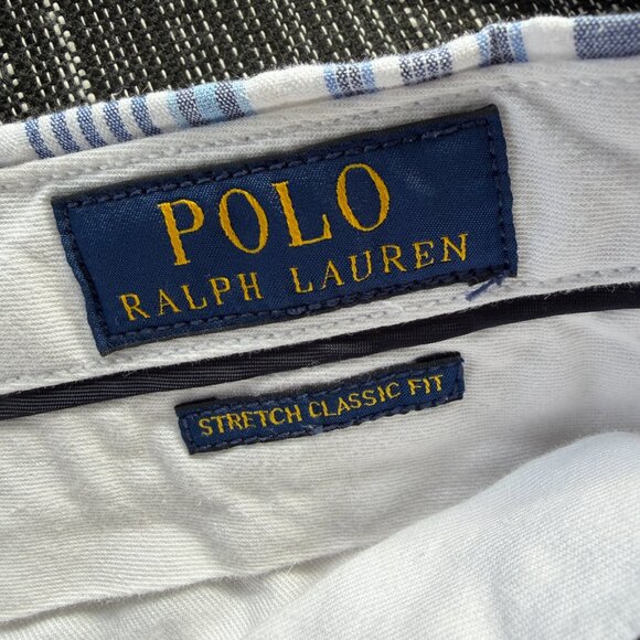 POLO Ralph Lauren * textured shorts * size 33 * white / blue * pockets * EUC - Picture 11 of 12